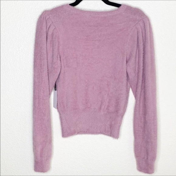 ASTR Crop Eyelash Fuzzy Sweater Pullover Blouse XL - Picture 2 of 4